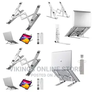 7 Level Adjustable Portable Laptop Stand – Silver