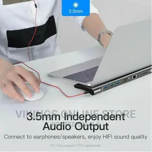 11 in 1 USB Type C Dock Hub Adapter – Grey