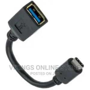 USB C to USB a Female Cable – Black