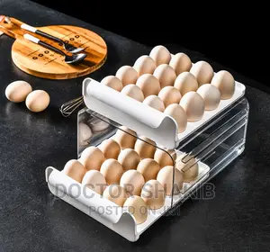 Transparent Double Layered Drawer Eggs Storage Box