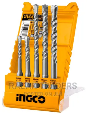 Ingco Concrete Drill Bits 6mm,8mm,8mm,10mm,12mm