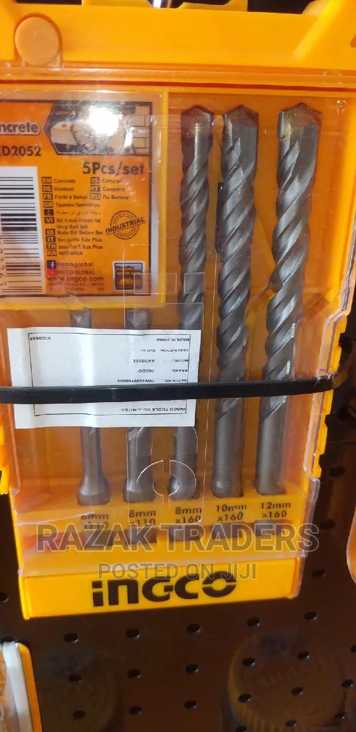 Ingco Concrete Drill Bits 6mm,8mm,8mm,10mm,12mm