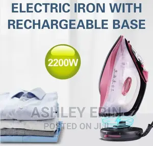 Electric Iron With Rechargeable Base
