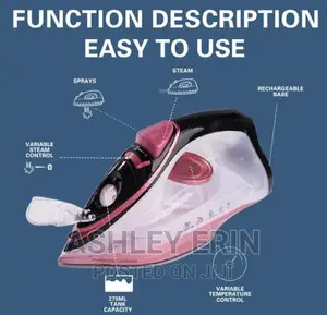 Electric Iron With Rechargeable Base