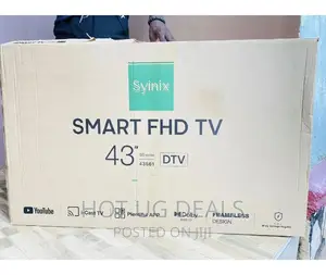 Syinix 43 Inch Smart Android Chrome Cast TV Frameless- Grey