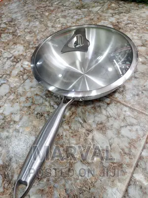 Stainless Steel Heavy Wok Pan With Lid