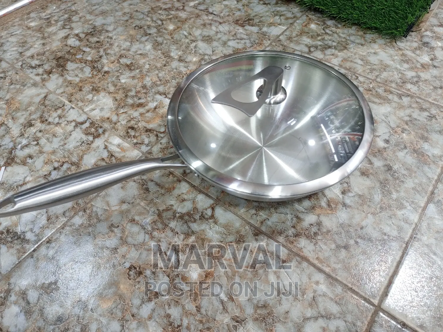 Stainless Steel Heavy Wok Pan With Lid