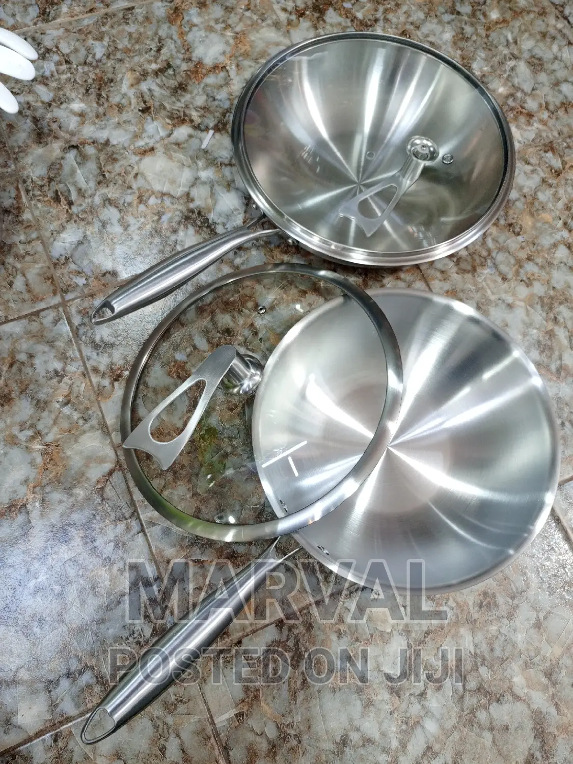 Stainless Steel Heavy Wok Pan With Lid