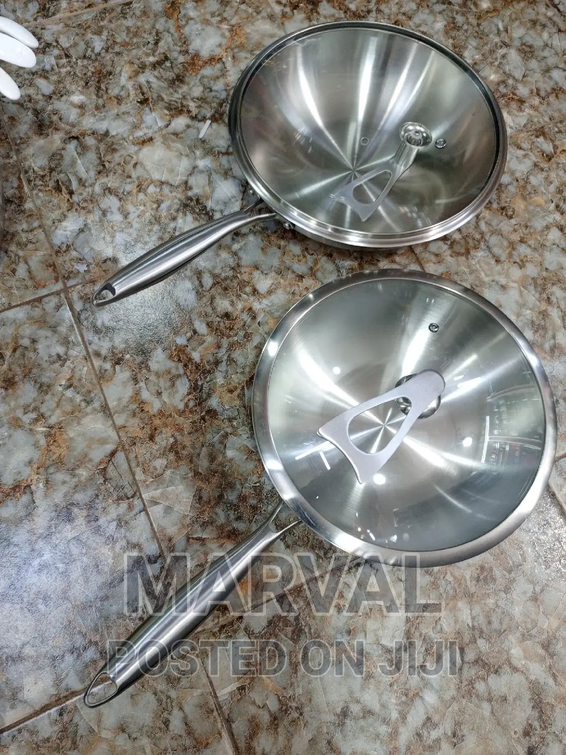 Stainless Steel Heavy Wok Pan With Lid