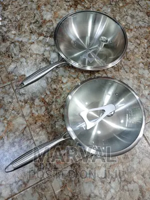 Stainless Steel Heavy Wok Pan With Lid
