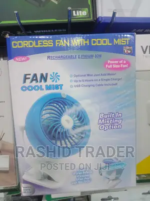 Cordless Fan With Cool Mist