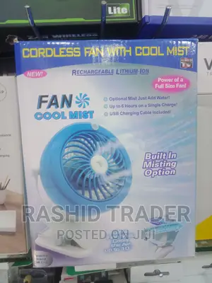 Cordless Fan With Cool Mist