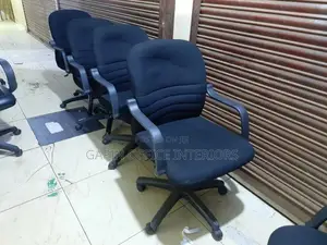 Short Back Fabric Chairs, 4 Pieces