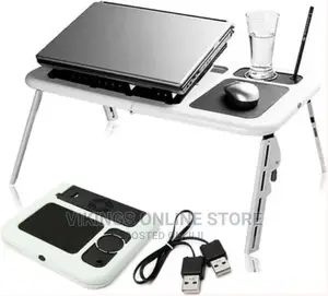 Foldable Portable Laptop Table Stand – White