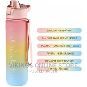 1-Litre Time Marked Fitness Water Bottle