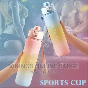 1-Litre Time Marked Fitness Water Bottle