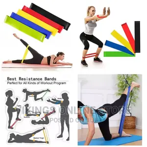 5 Piece Fitness Exercise Resistance Band Belt,Multi Colours