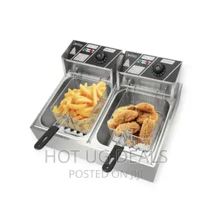 12l Double Commercial Electric Deep Fryer -silver