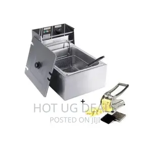 Pixel 6 Ltr Commercial Deep Fryer + Potato Chipper - Silver