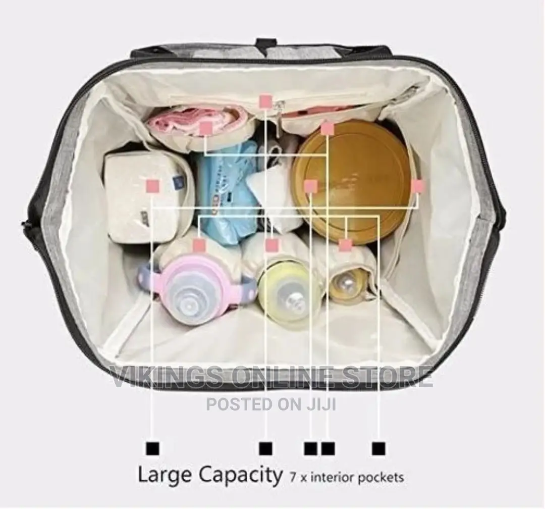 Multi- Function Diaper Bag – Grey