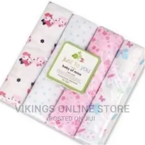 4pcs/Cotton New Born Baby Receiving Bedsheets