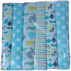 Cotton 6pc Baby Receiving, Swaddling Sheets-Multicolor