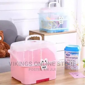 Portable Baby Bottle Drying Rack Storage Box