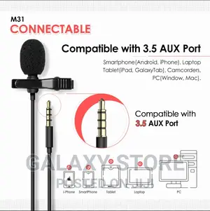 Lavalier Microphone Easy Clip on Microphone Lapel Microphone