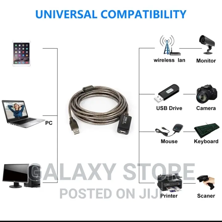 30m Usb Extender Active Repeater Usb Male to Female Extender Cable 30