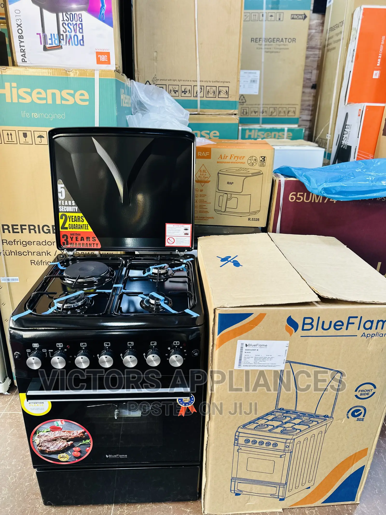 Blueflame Cooker 3gas 1electric 60x60cm