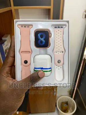 Watch T55 Pro Smart Watch With Airpods (2 Wrist Straps)