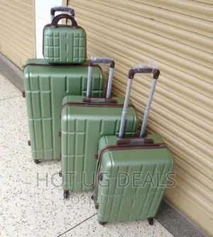 4 Wheel Waterproof Plastic Travel Suitcase Fashion Bag-Green