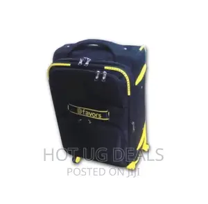 Medium Size Leather Fashion Travel Suite Case - Black