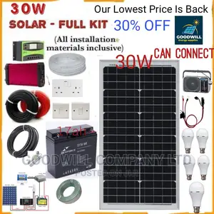 30w Solar System Full Kit / 30watts Solar Kit