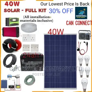 40w Solar System Full Kit / 40 Watts Solar Kit
