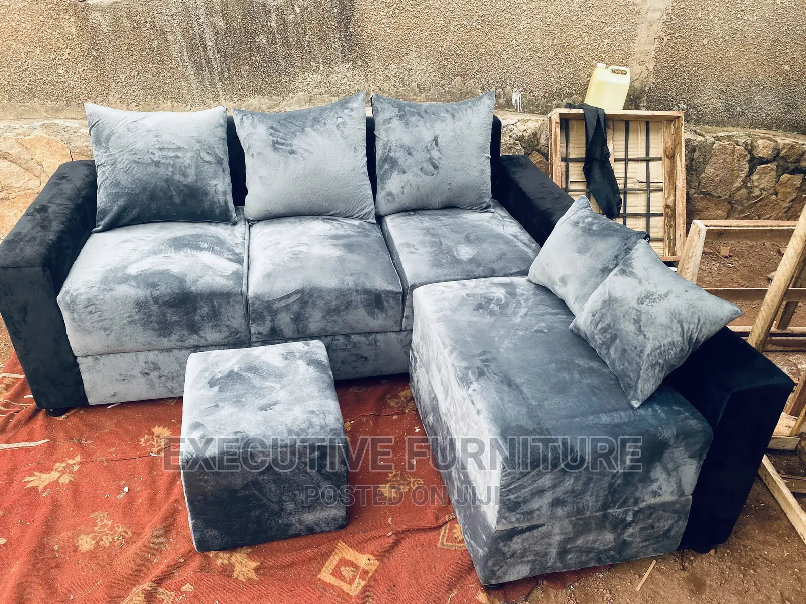 Mini Gray Black Sofa