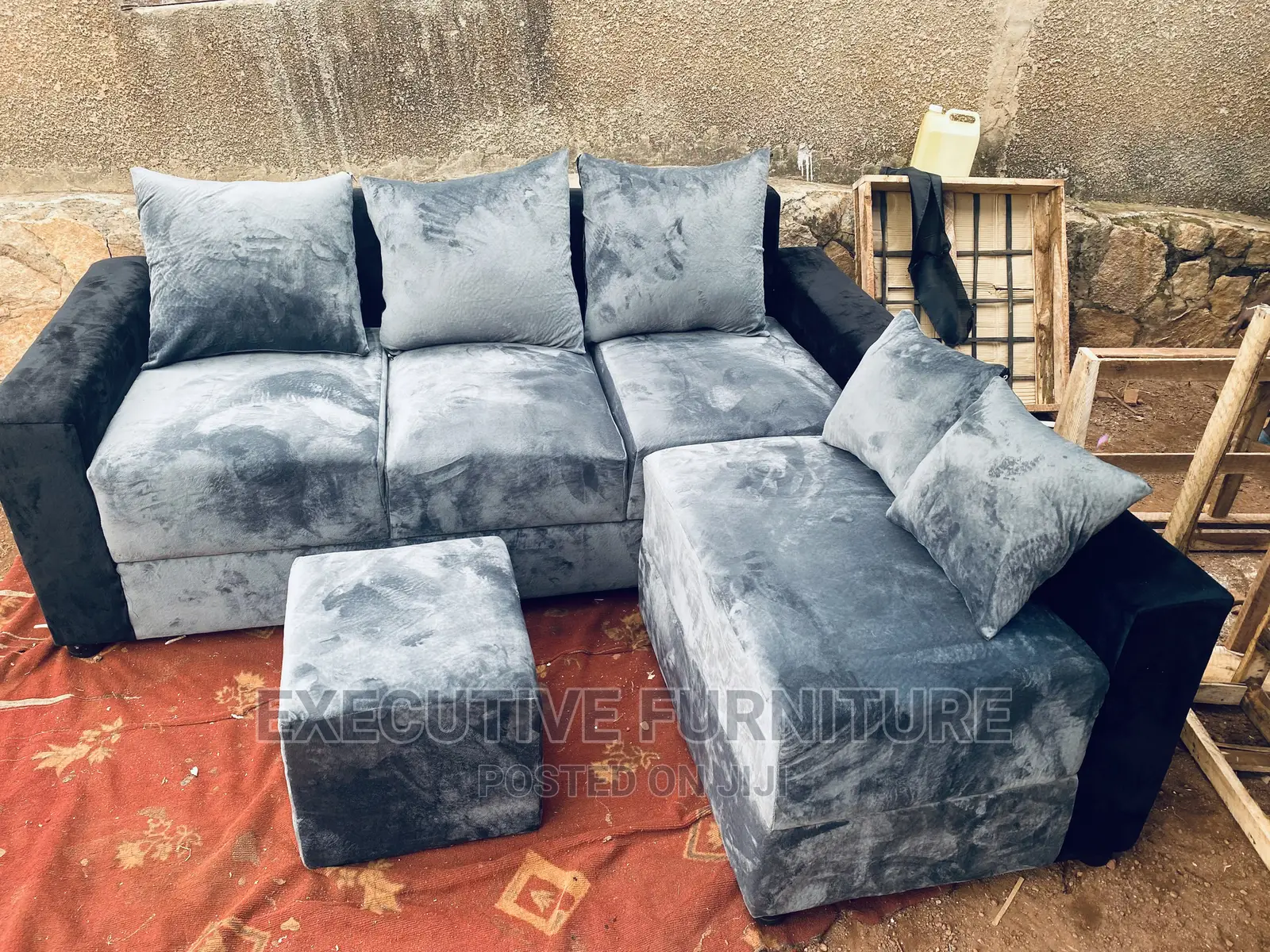 Mini Gray Black Sofa
