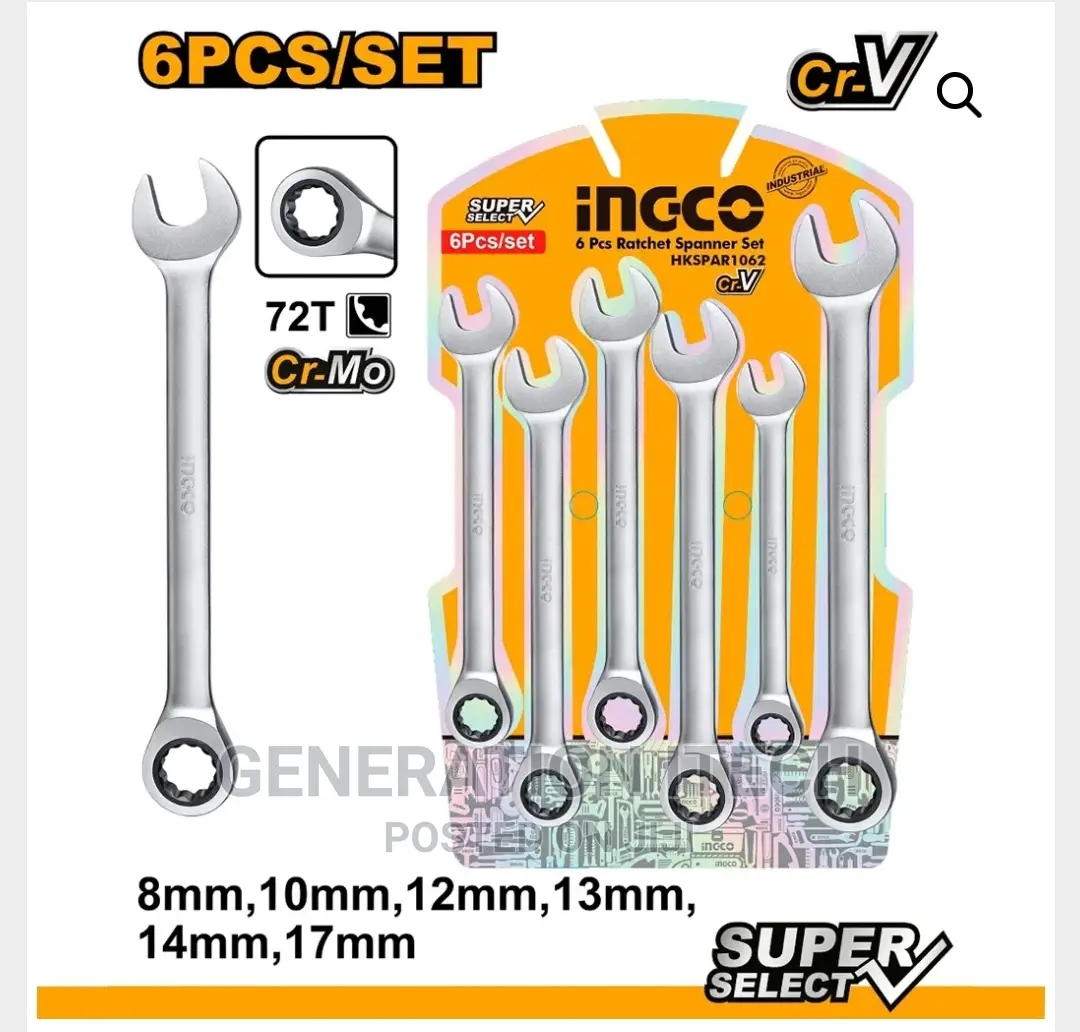 6 PCS Ratchet Spanner Set INGCO