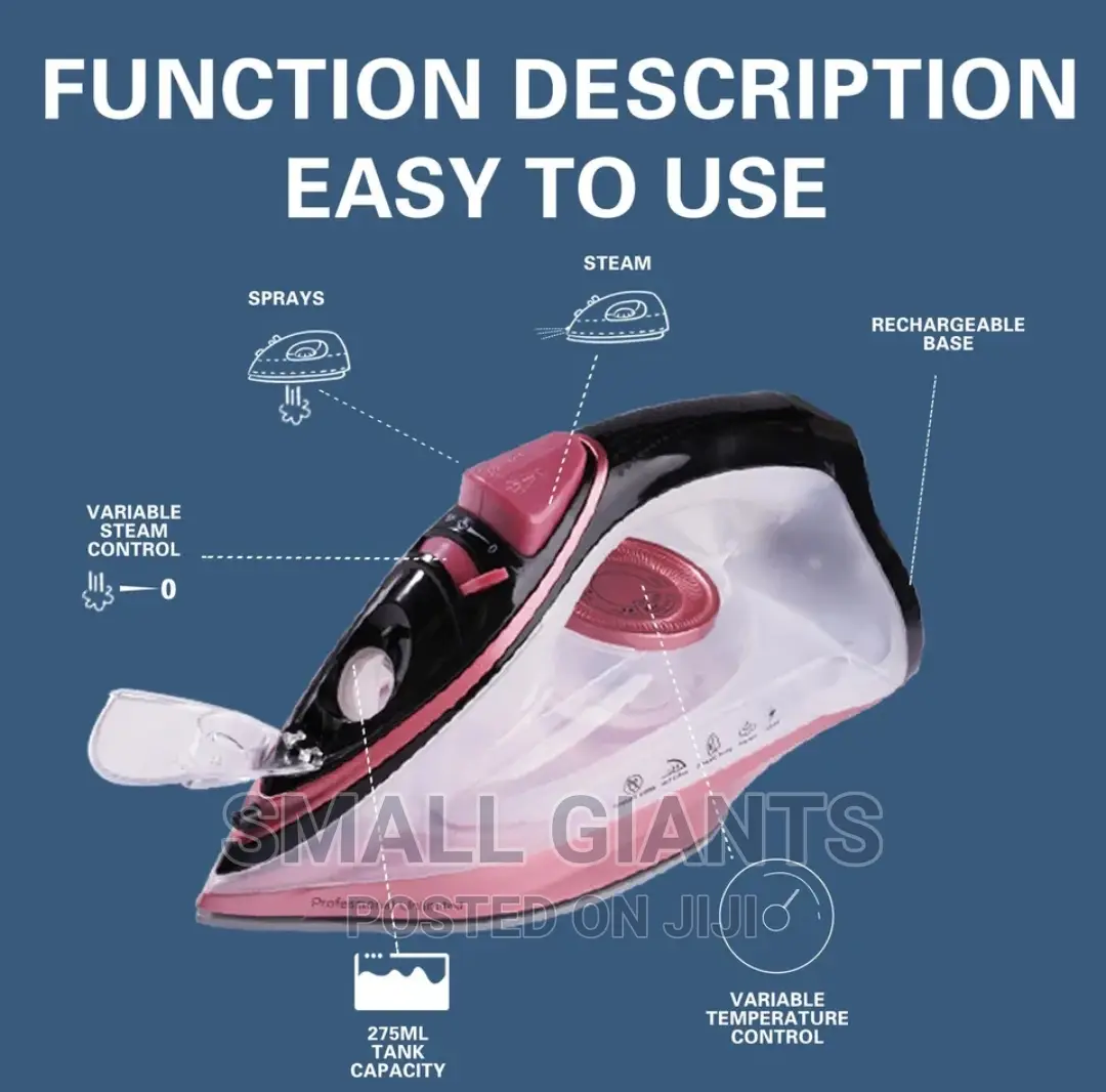 Electric Iron With Rechargeable Base