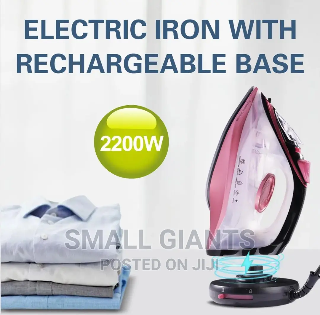 Electric Iron With Rechargeable Base