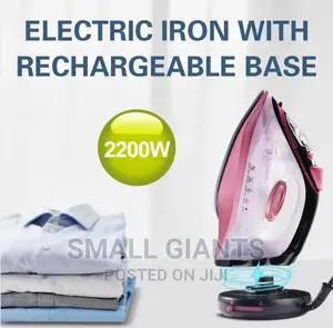 Electric Iron With Rechargeable Base