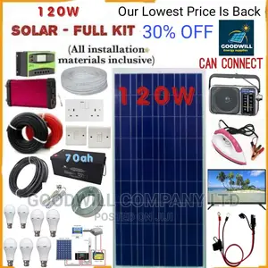 120w Solar System Full Kit / 120watts Solar Kit