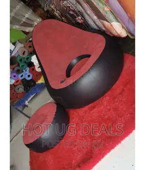 Intex Air Pump Seat With Footrest Stool With Pump -black Red