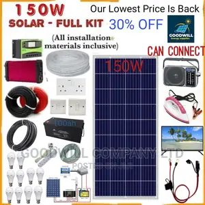 150w Solar System Full Kit / 150watts Solar Kit