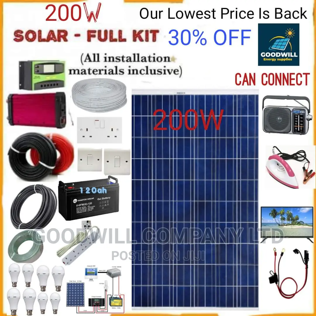 200w Solar System Full Kit / 200watts Solar Kit