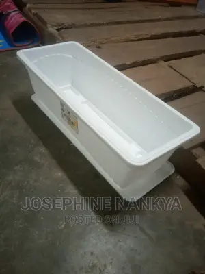 Rectangular Flowerpot, White