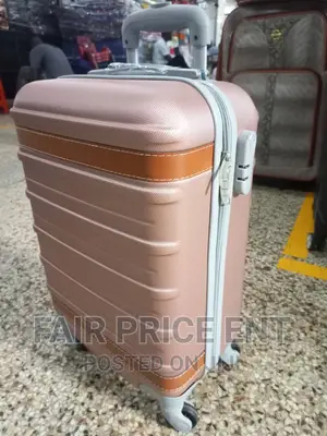 Classy Plastic Suitcases.Medium.( Brown)