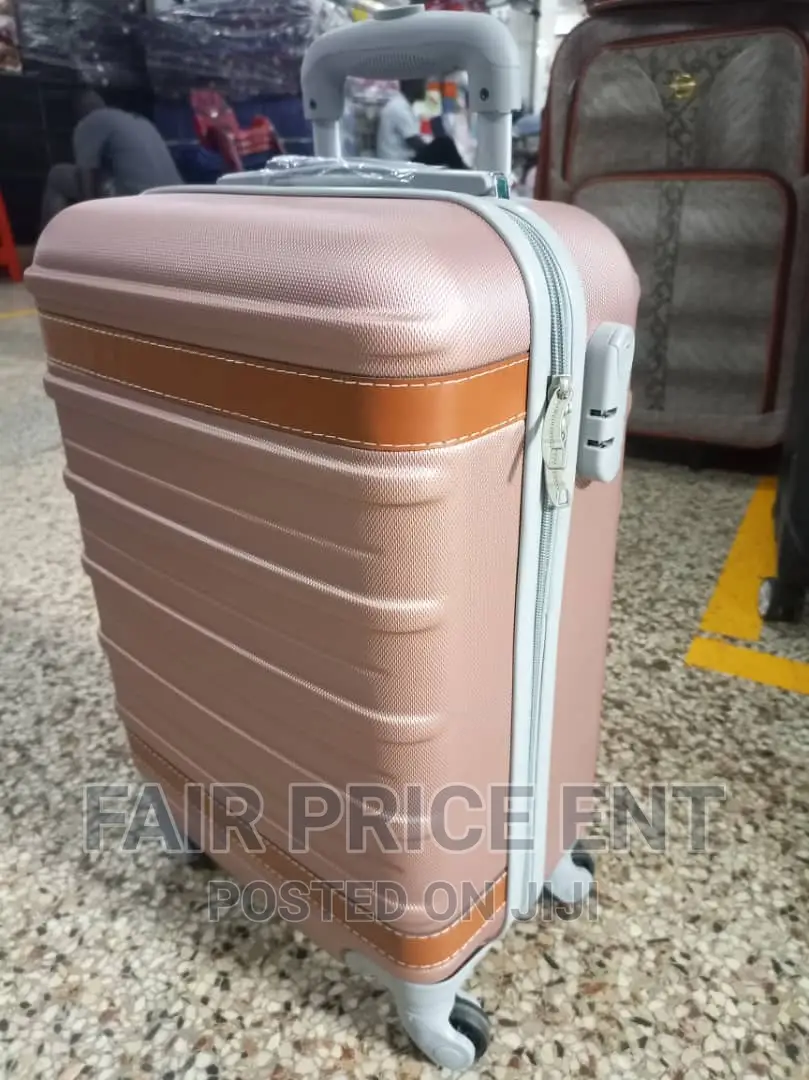 Classy Plastic Suitcases.Medium.( Brown)