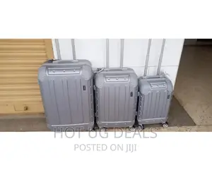Large Size 4-Wheel Spinner Travel Suitcase Bag- Silver Grey