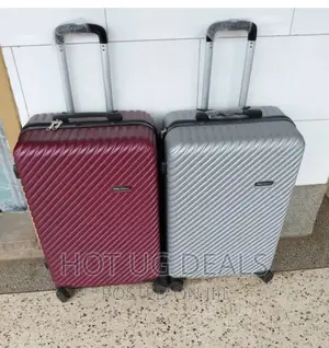 Large Size Plastic Waterproof Travel Suitcase - Multicolor